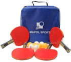 Quality Ping Pong Paddle Set - 4 Professional Table Tennis Rackets paddles -    