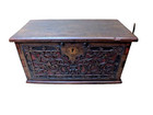 17th  To 18th  Century Chest With Carving To Front Panel In Desirable Size