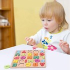 Wooden Alphabet   Numbers Shapes Puzzle Set Educational Board For Toddlers Kids