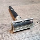 Vintage Gillette Adjustable Black Beauty Razor Long Handle A1