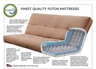 Fabric 6000 Series Futon Mattress Vertical Innerspring Full Size  bear Fabric 