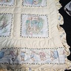 Vtg Peter Rabbit Baby Quilt Blanket Quiltex Beatrix Potter Jemimaduck Tom Kitten