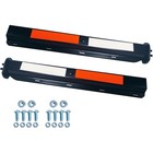 Semi Truck 1-1 8  Straight Spring Loaded Mud Flap Hanger With 24 x30  Mud Flaps