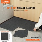 Vevor 12pcs Peel And Stick Carpet Tile Self Adhesive Floor 12    X 12    Dark Gray