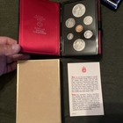 1975 Royal Canadian Mint 7 Coin Proof Set Double Dollar Silver With Orig Case 
