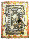 Antique Valentine Card  Lot Of 4 Paper Lace Embossed Die Cut Heart  C 1900 Large