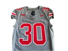 Rare 2023 Ohio State Football  Team Issued Game Worn Used Grey Jersey  30
