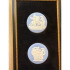 Wedgwood Blue Jasperware 3 Cameo Plaque Muses Graces Aurora Framed England