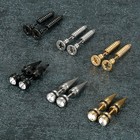 6pairs Stainless Steel Cz Punk Rivets Spike Ear Studs Earrings Screw Back Gothic