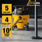 Dewalt Stealthsonic Shop Vacuum Wet And Dry 5 Gal 4 Hp Dxv05p-qtb
