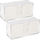 Sleek Acrylic Paper Towel Holder Set - Holds Z-fold  C-fold   Multi-fold Towels