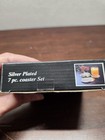 7 Piece Coaster Set Vintage Silver Plated New In Box