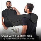 Beard Shaving Bib No Mess Hair Trimming Catcher   Apron Cape Men Grooming