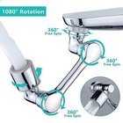 1080  swivel Faucet Extender  Sink Water Faucet Aerator Silver Standard
