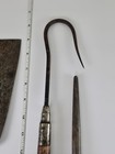 Lot Of 6 Antique Vintage Old Butcher Cleavers Knives  Sharpeners  And Hook