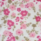 Soft Floral Baby Blanket Pink White Cozy Nursery Toddler
