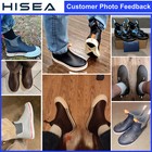 Hisea Men s Rain Boots Waterproof Non-slip Sports Fishing Deck Boots Solid Color
