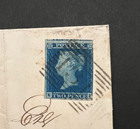 Qv Gb Sg14 2d Blue Cover Ef Nice Too Late Cancel Paisley Edinburgh 131 Numeral