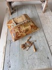 1880-1890 French Lace Making Pillow Bobbin Handmade Decoupage Cats Kitten s Age