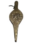 Unique Vintage Fireplace Bellows  with An Embossed Brass