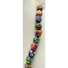 Antique 1900s African Hand Painted Trade Beads Necklace