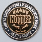 1955-1995 John Ascuaga s Nugget 40th -  20 Casino Token -  999 Silver Strike
