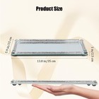 Silver Glass Vanity Tray perfume Tray mirror Trays For Bedroom Dresser decora   
