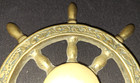 Vtg Ornate Nautical Solid Brass 8-spoke 6  Pirate Captain Nautical Ship Wheel