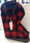 Bonfanti Borse Buffalo Plaid Wool Leather Horse Equestrian Bootbag Made In Italy