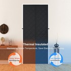 Magnetic Thermal Insulated Door Curtain For Winter - Black  Weatherproof