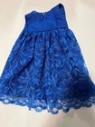 Doll Clothes Blue Lace Long Dress  Homemade  Fits American  Girl   18 