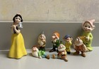 Walt Disney Productions Snow White   Dwarfs Ceramic Figures Vintage Japan 1960s