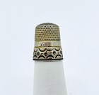 Antique Sterling Silver Native American Thimble  738 Size 8