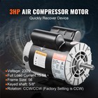Vevor 3hp Air Compressor Electric Motor 15 5a 3450rpm 56 Frame Cw ccw Rotation