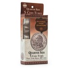 Whitman   Round Coin Tubes     Quarters - 5 Count