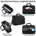 17 Inch Laptop Bag Travel Briefcase With Organizer Expandable Large Hybrid For