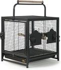 Prevue Pet Products Playtop Travel Carrier - Outdoor Travel Bird Cage  Black