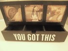 Black Wooden Desk Organizer You ve Got This W  Drawer 3 Photo Frames Pens Notes