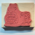 House Mouse Stampabilities Rubber Stamp Dipped In Chocolate Sauce Fudge