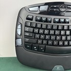 Logitech Wave Keyboard Wireless Black Wave Key Frame Ergonomic Palm Rest 
