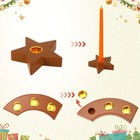 Hushee Wooden Spiral Advent Candle Holder Set - Festive Waldorf Christmas Decor