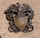 Wwii Us Navy Medical Medic For The Usmc Overseas Cap Hat Badge By Amico