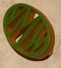 Vintage Early Plastic Lucite   Phenolic   Bakelite Vmw Letter Brooch 4 X 2 5cm