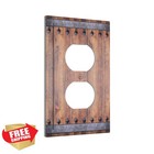 Thsanju Rustic Brown Wood Barn Door Vintage Country Farmhouse 1 Gang Duplex O   