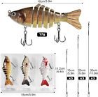 3pcs Lifelike Eyes 7 Segment Bionic Bait Treble Hooks Crucian Carp Fishing Lure