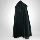 Excalibor Renaissance Fair Cloak Cape Emerald Green Velvet Hooded Medieval Larp
