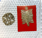 Merri-craft Gold Paper Orne Ornament Lot Vintage Japan 2 Designs New Decoration