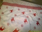 Small Christmas Theme Table Cloth Red Deer Snowflake Star Patterns