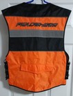 Fieldsheer Men s Motorcycle Riding Vest Orange Hi-visibility Reflective Zip Sm-l