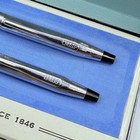 Cross Chrome Ball Point Pen And Mechanical Pencil Set  In Box 3501